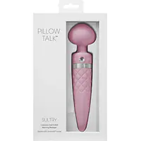 Вібромасажер 2в1 PILLOW TALK - Sultry Pink, класичний масажер і вібратор з ротацією, підігрів - Master