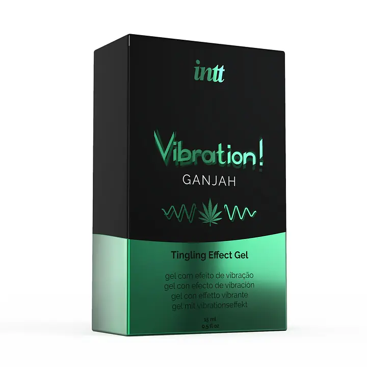 Рідкий вібратор Intt Vibration Ganjah (15 мл), густий гель, незвичайний смак, діє до 30 хвилин - Master