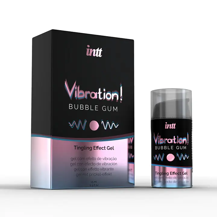 Рідкий вібратор Intt Vibration Bubble Gum (15 мл), густий гель, дуже смачний, діє до 30 хвилин - Master