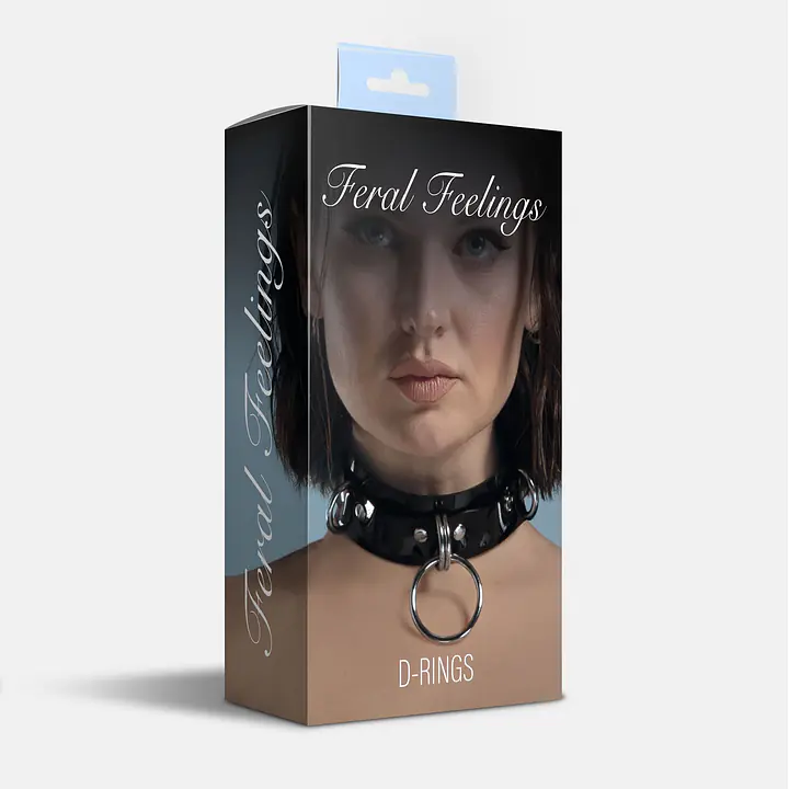 Нашийник для фіксації Feral Feelings - D-Rings Black - Master