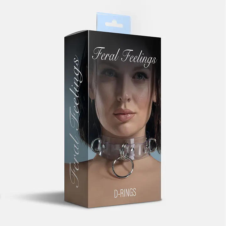 Нашийник для фіксації Feral Feelings - D-Rings Trasparent - Master