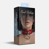 Нашийник для фіксації Feral Feelings - D-Rings Red - Master