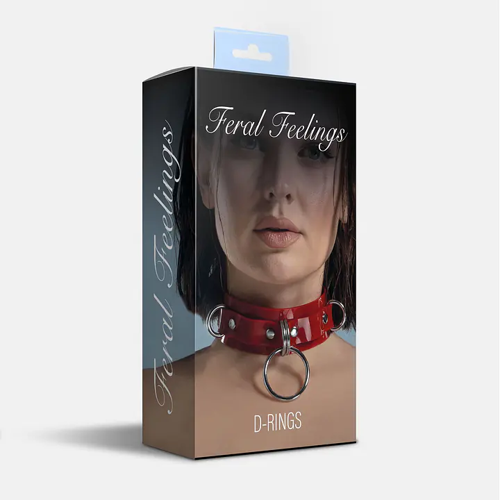 Нашийник для фіксації Feral Feelings - D-Rings Red - Master