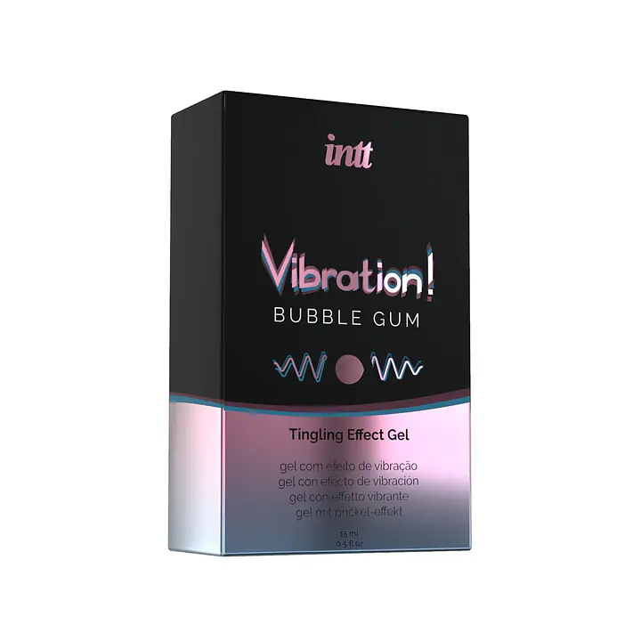 Рідкий вібратор Intt Vibration Bubble Gum (15 мл), густий гель, дуже смачний, діє до 30 хвилин - Master