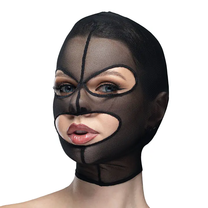 Маска сітка з відкритим ротом та очима Feral Feelings - Mask Black - Master