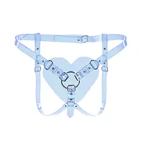 Трусики Серце для страпону Feral Feelings - Hearts Strap-on Belt Trasparent - Master