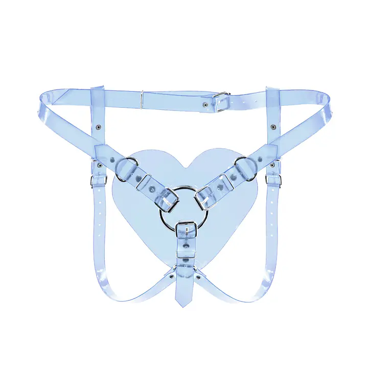Трусики Серце для страпону Feral Feelings - Hearts Strap-on Belt Trasparent - Master