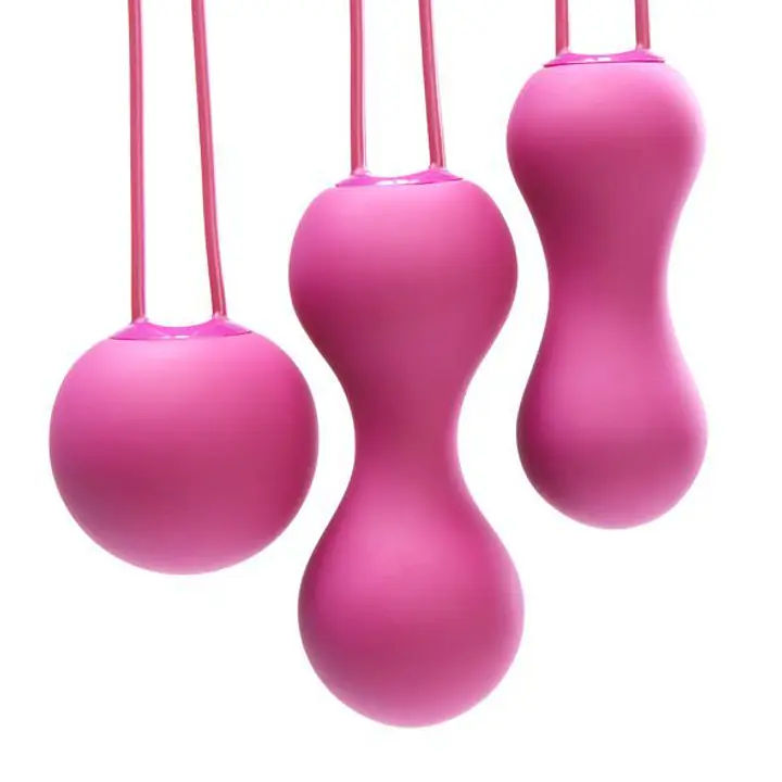 Набір вагінальних кульок Je Joue - Ami Fuchsia, діаметр 3,8-3,3-2,7см, вага 54-71-100гр  + подарунок косметичка - Master