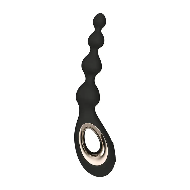Анальне намисто з вібрацією LELO Soraya Beads Black, різний діаметр намистин, 8 режимів - Master