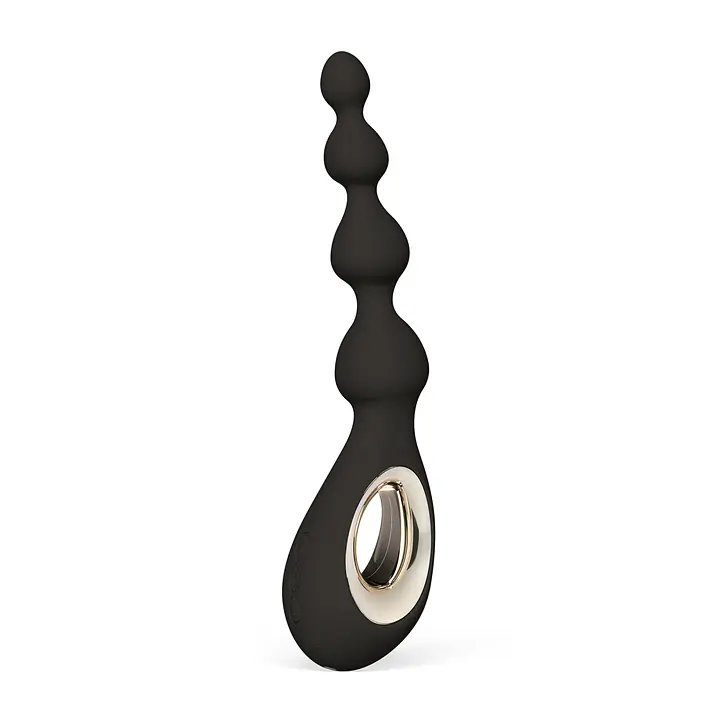 Анальне намисто з вібрацією LELO Soraya Beads Black, різний діаметр намистин, 8 режимів - Master