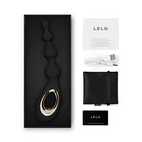 Анальне намисто з вібрацією LELO Soraya Beads Black, різний діаметр намистин, 8 режимів - Master