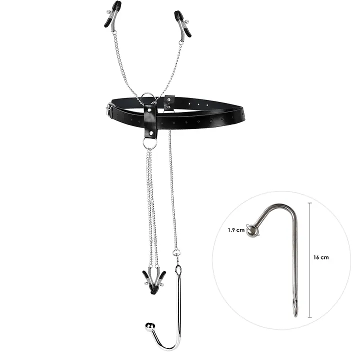 Бондажний набір із металевим анальним гаком №1 Art of Sex Blanca Bondage set with anal hook №1 - Master