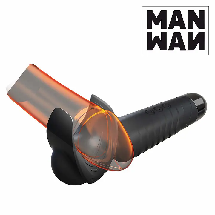 Мастурбатор-вібромасажер Manwan MAN.WAND, відмінно для пар, вібро-мінет, 20 режимів - Master