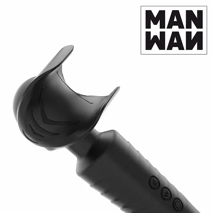 Мастурбатор-вібромасажер Manwan MAN.WAND, відмінно для пар, вібро-мінет, 20 режимів - Master