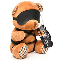 Плюшевий ведмедик ROPE Teddy Bear БДСМ у шкіряній масці та обв’язці, 22x16x12 см - Master