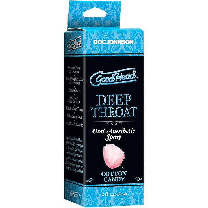 Спрей для мінету Doc Johnson GoodHead DeepThroat Spray - Cotton Candy 59 мл для глибокого мінету - Master