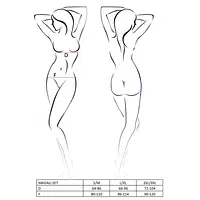 Комплект білизни Passion Exclusive MAGALI SET OpenBra XXL/XXXL, red, стрепи, ліф, трусики і пояс - Master