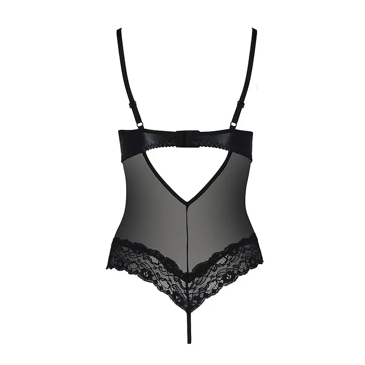 Боді з відкритими грудьми Passion Exclusive NORTH BODY L/XL, black - Master