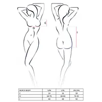Боді з відкритими грудьми Passion Exclusive NORTH BODY S/M, black - Master