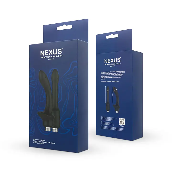 Набір анальних насадок для душу Nexus Beginner Shower Douche Duo Kit – Black, 2 шт. - Master