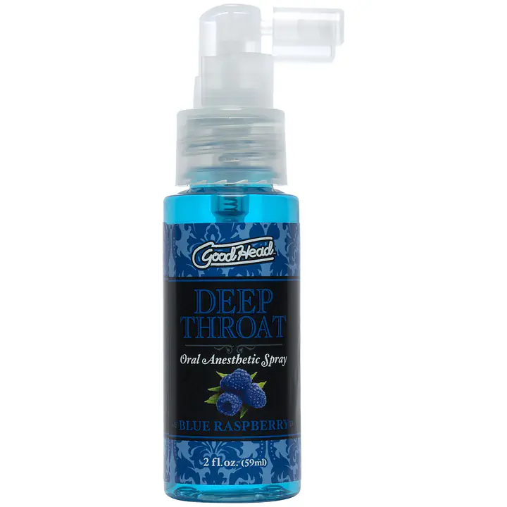 Розпродаж!!! Спрей для мінету Doc Johnson GoodHead DeepThroat Spray - Blue Raspberry 59 мл (термін 11.2025) - Master