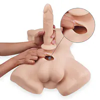 Торс з фалоімітатором на присосці SilexD Apollo L Male Torso, суперреалістичний, термореактивний - Master