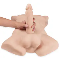 Торс з фалоімітатором на присосці SilexD Apollo L Male Torso, суперреалістичний, термореактивний - Master