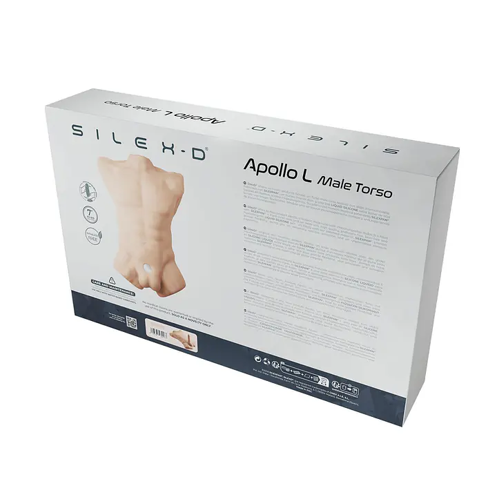 Торс з фалоімітатором на присосці SilexD Apollo L Male Torso, суперреалістичний, термореактивний - Master