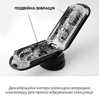 Вібромастурбатор Tenga Flip Zero Electronic Vibration Black, змінна інтенсивність, розкладний - Master