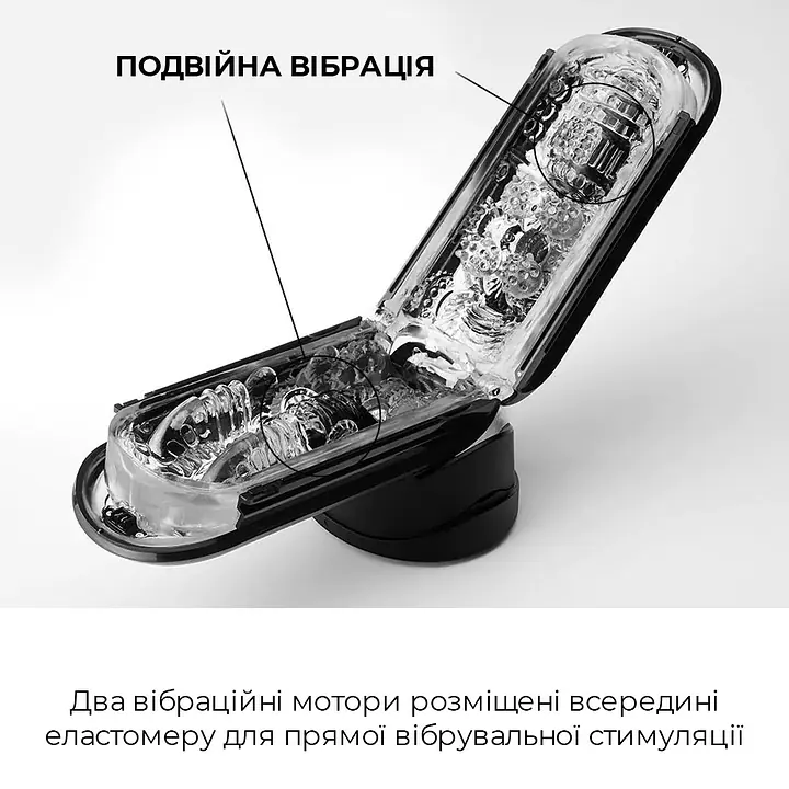Вібромастурбатор Tenga Flip Zero Electronic Vibration Black, змінна інтенсивність, розкладний - Master