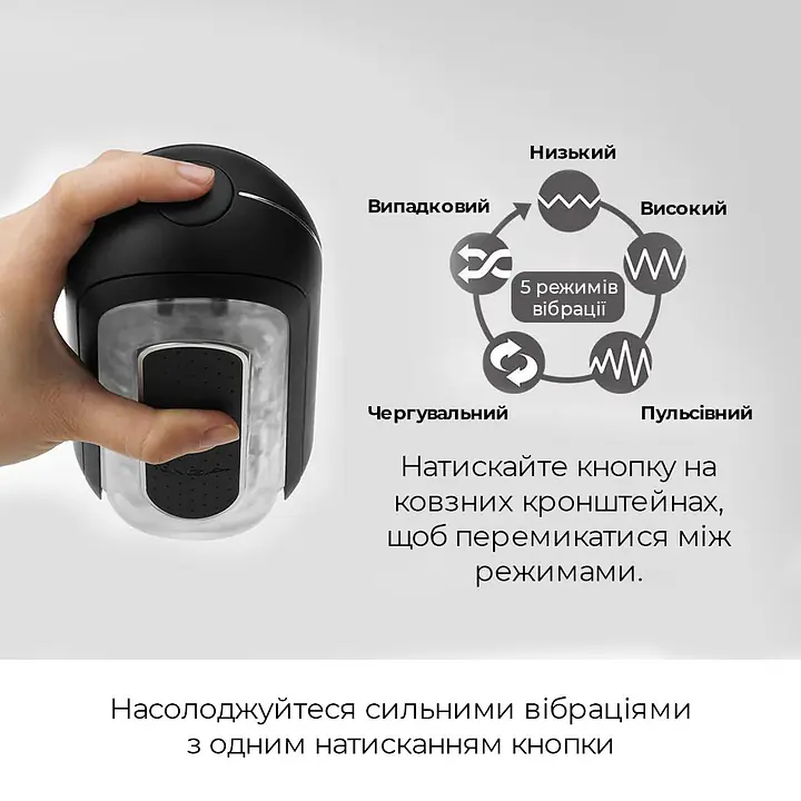 Вібромастурбатор Tenga Flip Zero Electronic Vibration Black, змінна інтенсивність, розкладний - Master