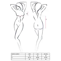 Корсет з відкритими грудьми Passion Exclusive NORTH CORSET S/M, black, пажі, трусики, шнурівка - Master