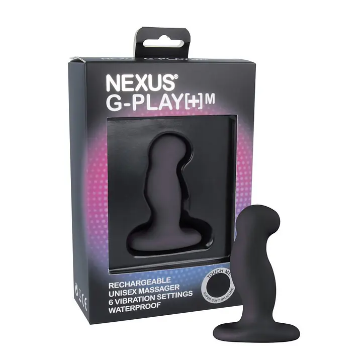 Вібромасажер простати Nexus G-Play Plus M Black, макс. діаметр 3 см, перезаряджуваний - Master