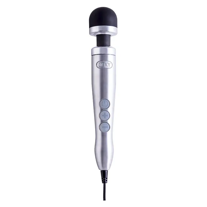 Вібромасажер DOXY Number 3 Silver, дуже потужний, живлення 220В, металевий корпус - Master