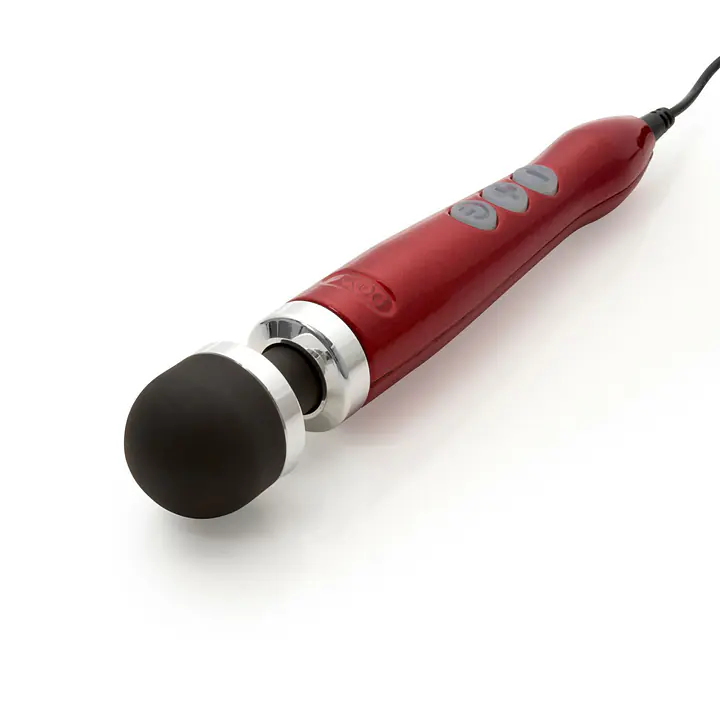 Вібромасажер DOXY Die Cast 3 Candy Red, дуже потужний, живлення 220В, металевий корпус - Master