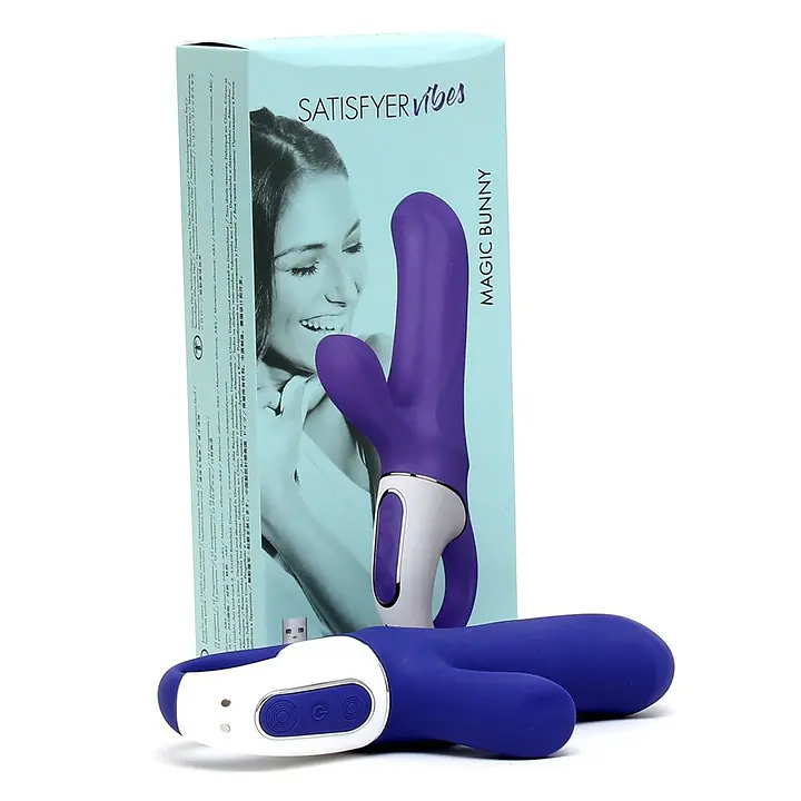 Потужний вібратор-кролик Satisfyer Vibes Magic Bunny, два мотори, литий силікон, 12 режимів роботи - Master