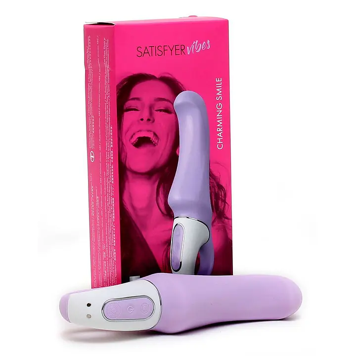 Потужний вібратор Satisfyer Vibes Charming Smile з гнучким стовбуром, літій силікон, 12 режимів - Master