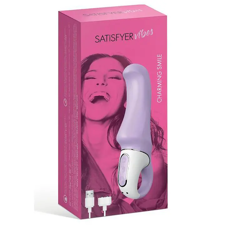 Потужний вібратор Satisfyer Vibes Charming Smile з гнучким стовбуром, літій силікон, 12 режимів - Master