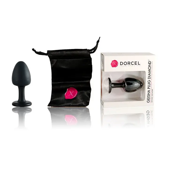 Анальна пробка Dorcel Geisha Plug Diamond L з кулькою всередині, створює вібрації, макс. діаметр 4см - Master