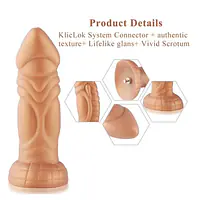 Силіконовий дилдо Hismith Slightly Curved Silicone Dildo Monster Series - Master