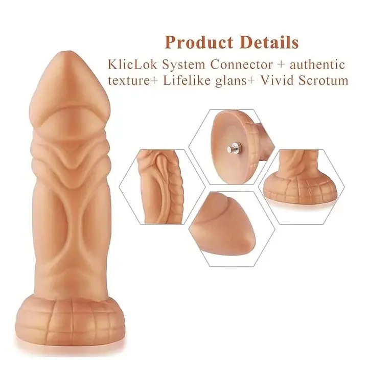 Силіконовий дилдо Hismith Slightly Curved Silicone Dildo Monster Series - Master