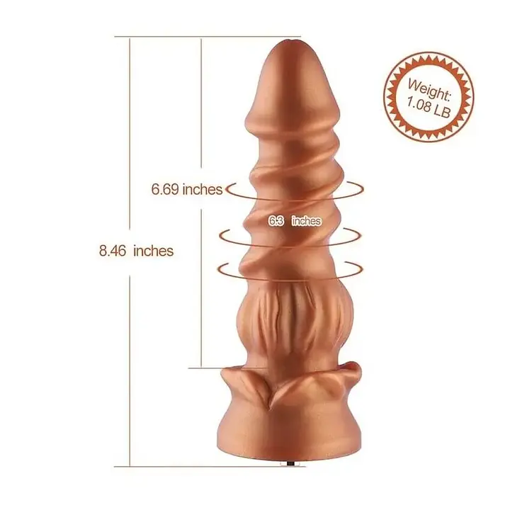 Силіконовий дилдо Hismith Spiral Grain Silicone Dildo Monster Series - Master