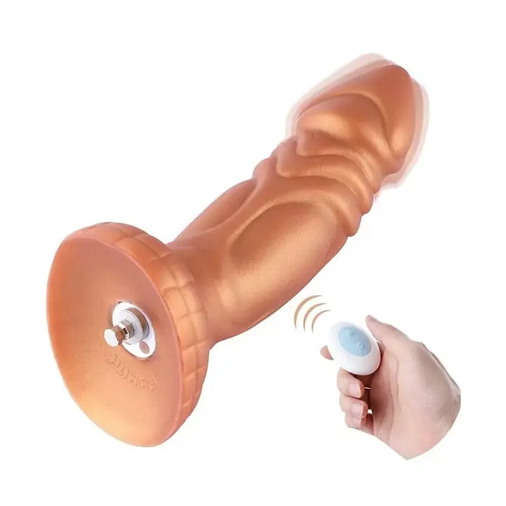 Силіконовий дилдо з вібрацією Hismith Slightly Curved Vibrating Silicone Dildo Monster Series - Master