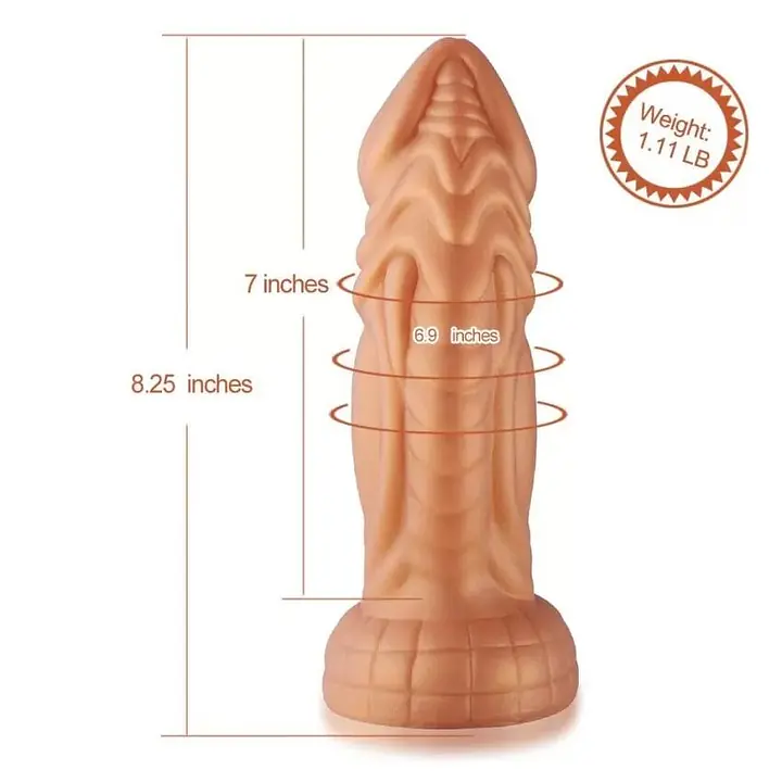 Силіконовий дилдо з вібрацією Hismith Slightly Curved Vibrating Silicone Dildo Monster Series - Master