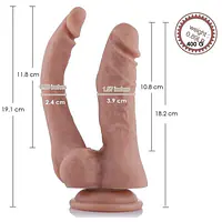 Подвійний фалоімітатор Hismith 9.8" Double Penetrator Silicone Dildo - Master