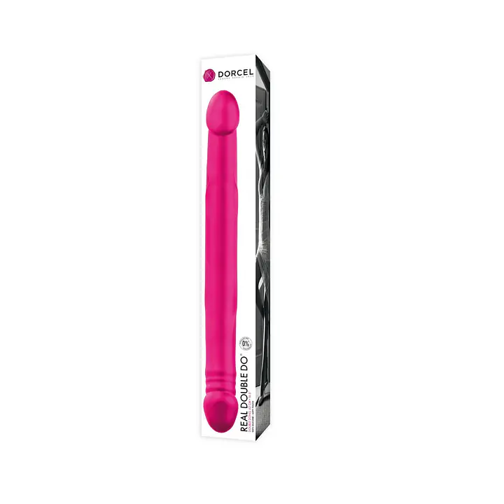 Фалоімітатор двосторонній Dorcel Real Double Do Magenta, діаметр 4 см, довжина 42 см - Master