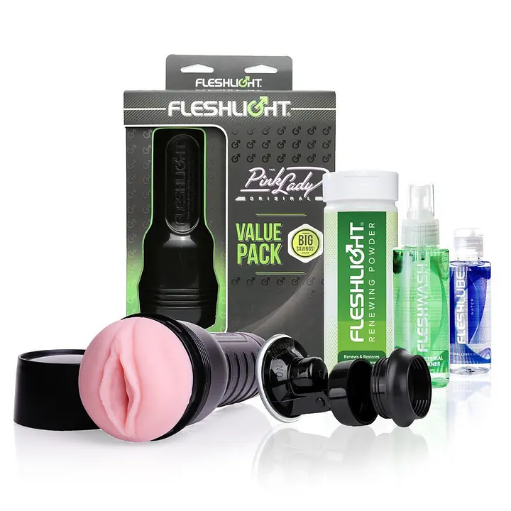 Мастурбатор Fleshlight Pink Lady Original Value Pack: присоска, змазка, чищення і відновлення - Master