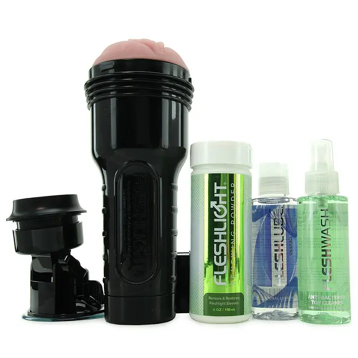Мастурбатор Fleshlight Pink Lady Original Value Pack: присоска, змазка, чищення і відновлення - Master