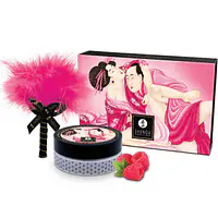 Смачна пудра для оральних пестощів Shunga Body Powder Raspberry feeling, 75 г, аромат малини - Master