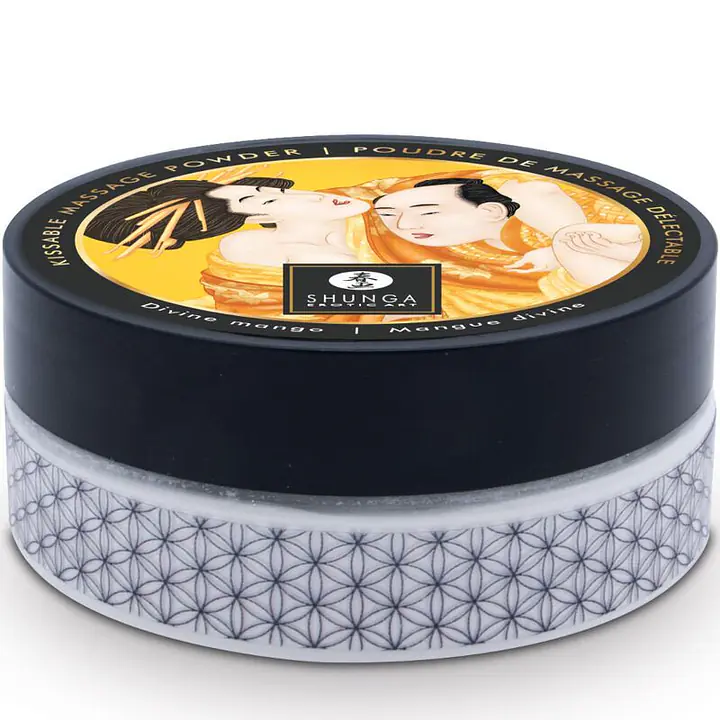 Смачна пудра для оральних пестощів Shunga Body Powder Luscious Mango, 75 г, аромат манго - Master